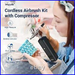 Handheld Mini Rechargeable Airbrush Kit Dual Action Airbrush Compressor Set