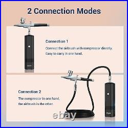 Handheld Mini Rechargeable Airbrush Kit Dual Action Airbrush Compressor Set