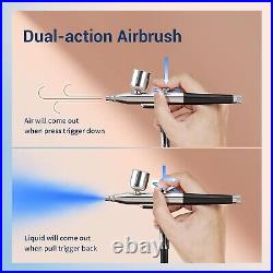 Handheld Mini Rechargeable Airbrush Kit Dual Action Airbrush Compressor Set