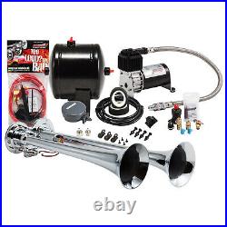 Kleinn Air Horn Model HK2 Compact Complete Truck Dual Kit with 120 PSI Air System