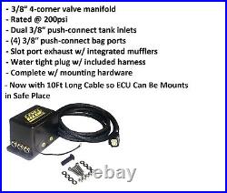Level Ride Manifold 3 Preset Pressure & airmaxxx Black 580 Air Management Kit