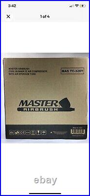 Master Airbrush 1/5 HP Cool Runner II Dual Fan Tank Air Compressor Kit TC-326T