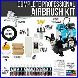 Master Airbrush Cool Runner II Dual Fan Air Compressor System Deluxe Kit with
