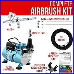 Master Airbrush Cool Runner II Dual Fan Air Compressor System Kit with a G444