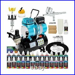 Master Airbrush Cool Runner II Dual Fan Air Tank Compressor System Deluxe Kit
