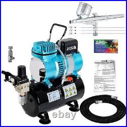 Master Airbrush Cool Runner II Dual Fan Air Tank Compressor System Kit with a