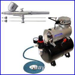 Master Airbrush Cool Runner II Dual Fan Air Tank Compressor System Kit with a 3