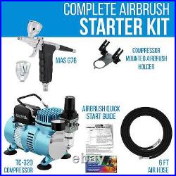 Master Performance G76 Airbrush Kit with Master Compressor TC-20 & Air Hose