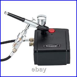 Nasedal Multi-Purpose Dual-Action Airbrush Kit with mini Compressor 0.3mm Air