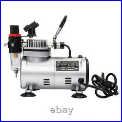 New High Quality 3 Airbrush & Compressor Kit Dual-Action Spray Air Brush Set