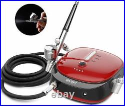 Oasser Airbrush Compressor Kit, Dual Action Airbrush Suit with Rechargeable 1000