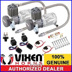 Onboard Dual Universal Hd Air Compressors 150psi. For Car/truck Train Horn Kit