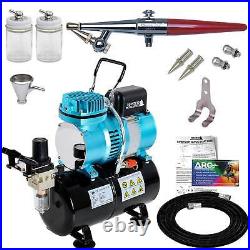 PAASCHE H-SET AIRBRUSH withQuiet AIR COMPRESSOR with TANK