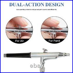 Portable Dual Action Airbrush Air Compressor Kit for Makeup Cake Painting Tattoo