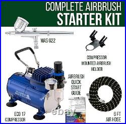 Precision Dual-Action Airbrush Kit with Powerful Compressor Versatile Tool Set