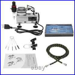 Professional Airbrush Kit With Air Compressor Dual-action Hobby Spray Air Brush