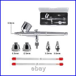 SAGUD Airbrush Kit with Compressor, Professional 0.3mm Gravity Feed Dual-Acti