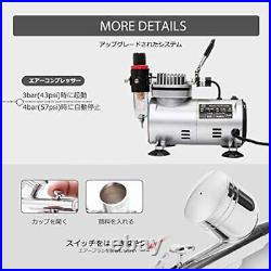 Speder Air Brush Compressor Set Air Brush Starting Kit Double Acti. From Japan