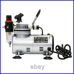 TC-20BK 3 Airbrush Compressor Kit Dual-Action Spray Air Brush Set High Quality