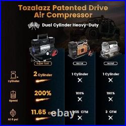 Tozalazz 12v Air Compressor Portable Dual Cylinder Kit