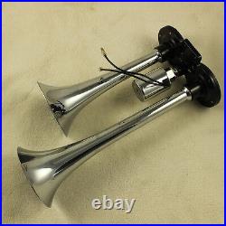 Train Horn Kit Loud Dual 2 Trumpet with 120 PSI Air Compressor Complete System