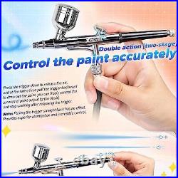 Upgraded 40PSI Airbrush Kit with Compressor Multi-Function Dual-Action Airbru