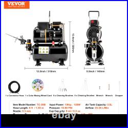 VEVOR Airbrush Kit, Dual Fan Air Tank Compressor System Kit with 3.5L Air Storag