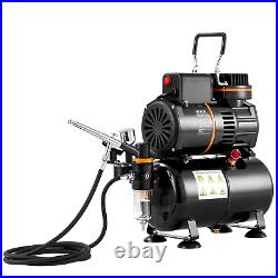 VEVOR Airbrush Kit, Dual Fan Air Tank Compressor System Kit with 3.5L Air Storag