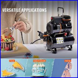 VEVOR Airbrush Kit, Dual Fan Air Tank Compressor System Kit with 3.5L Air Storag