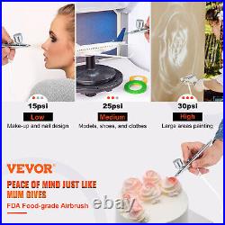 VEVOR Airbrush Kit Dual-action Airbrush System Compressor Art Nail Makeup Model/