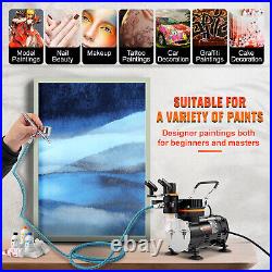 VEVOR Pro Airbrush Kit Dual-action Airbrush Compressor Art Nail Tattoo Makeup