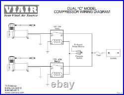 VIAIR 444C DUAL Pack Chrome Compressors Air Bag Air Ride Suspension 44432