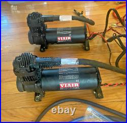 VIAIR 444C Dual Air Compressors for Air Suspension (2 Pack) & 2 wire harnesses