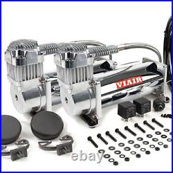 VIAIR Dual 450C 12-Volt 150-PSI Silver Value Pack Air Compressor Kit 100&#37