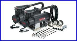 VIAIR Dual 485C Stealth Black Air Compressors Kit for Train Horns 12V, 200 PSI