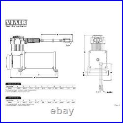 Viair 38003 Dual Air Suspension Compressor Kit, 380C, Chrome