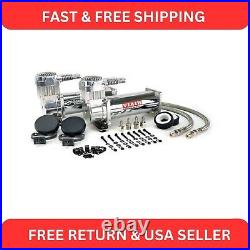 Viair 44432 Dual Air Suspension Compressor Kit, 444C, Chrome