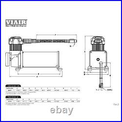 Viair 44442 Dual Air Suspension Compressor Kit, 444C, Black