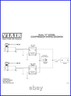 Viair Dual 444C Stealth Black Air Compressors Kit Air Suspension 12V, 200 PSI