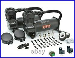Viair Dual Black 444C PSI Max Air Compressor Kit FREE Relays and 120 Off Switch